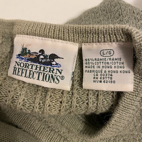 Vintage Northern Reflections Women L Country Grannycore Knit Sweater RamieCotton - Picture 3 of 11